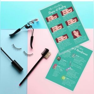 Cure Eyebrow Microblading Healing & Aftercare, /nInstructions Postcards
